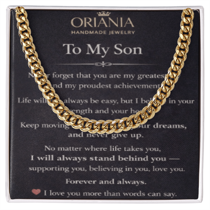 Oriania Cuban Link Chain for Son – A Powerful Symbol of Love & Pride