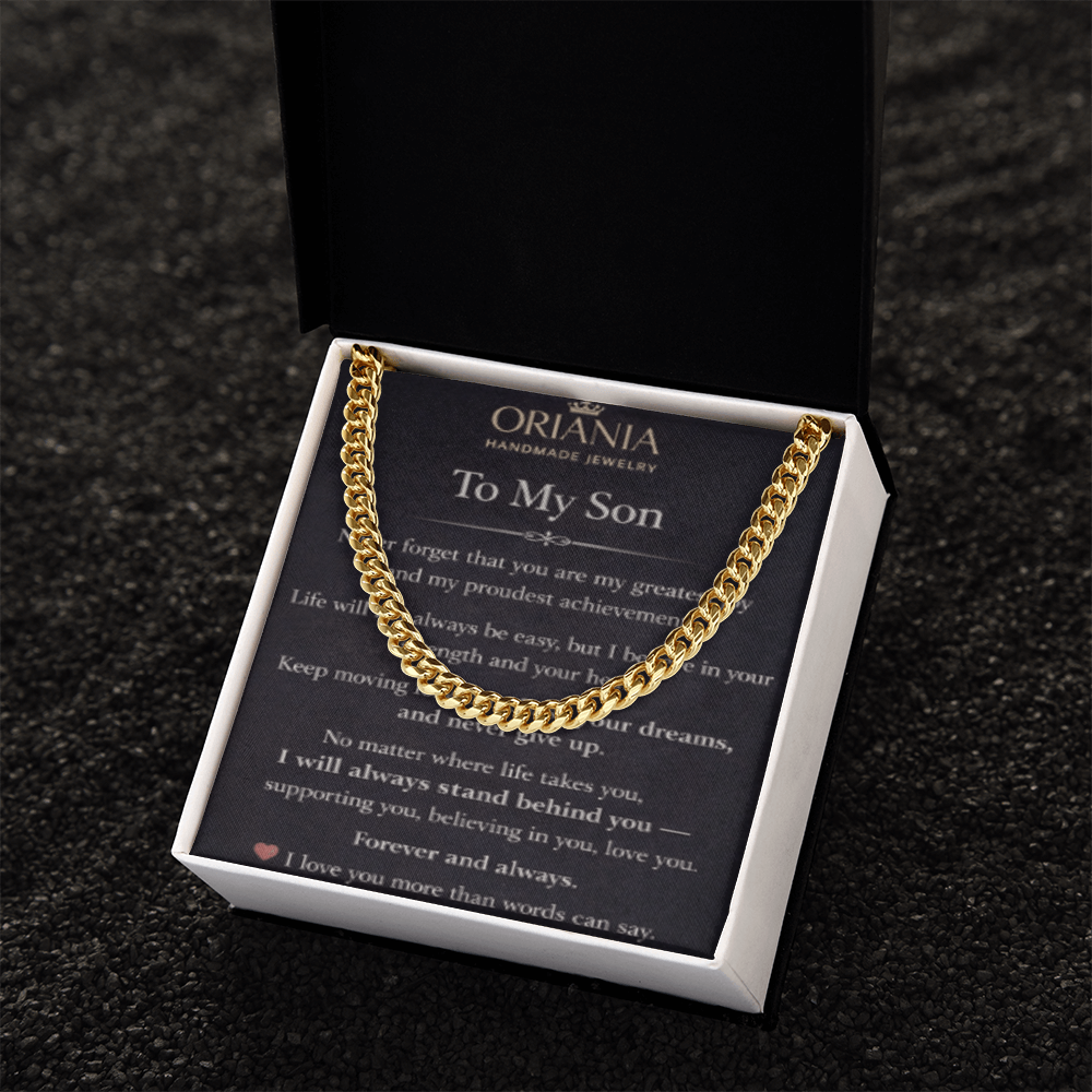 Oriania Cuban Link Chain for Son – A Powerful Symbol of Love & Pride
