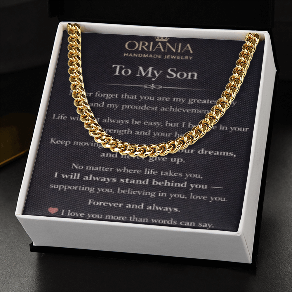 Oriania Cuban Link Chain for Son – A Powerful Symbol of Love & Pride