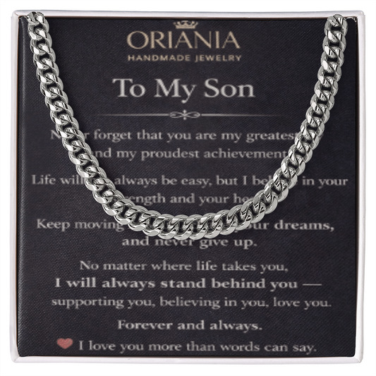 Oriania Cuban Link Chain for Son – A Powerful Symbol of Love & Pride