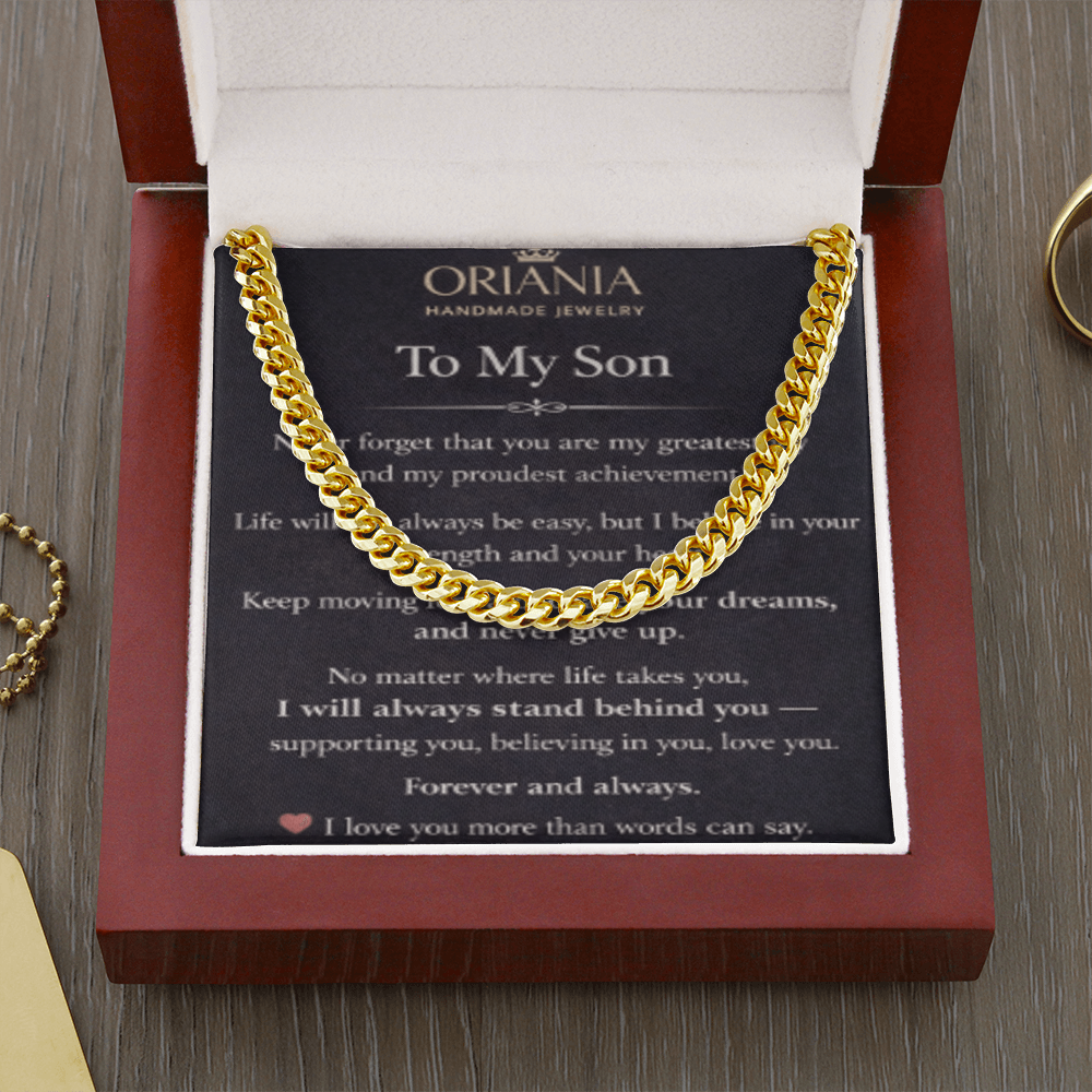 Oriania Cuban Link Chain for Son – A Powerful Symbol of Love & Pride