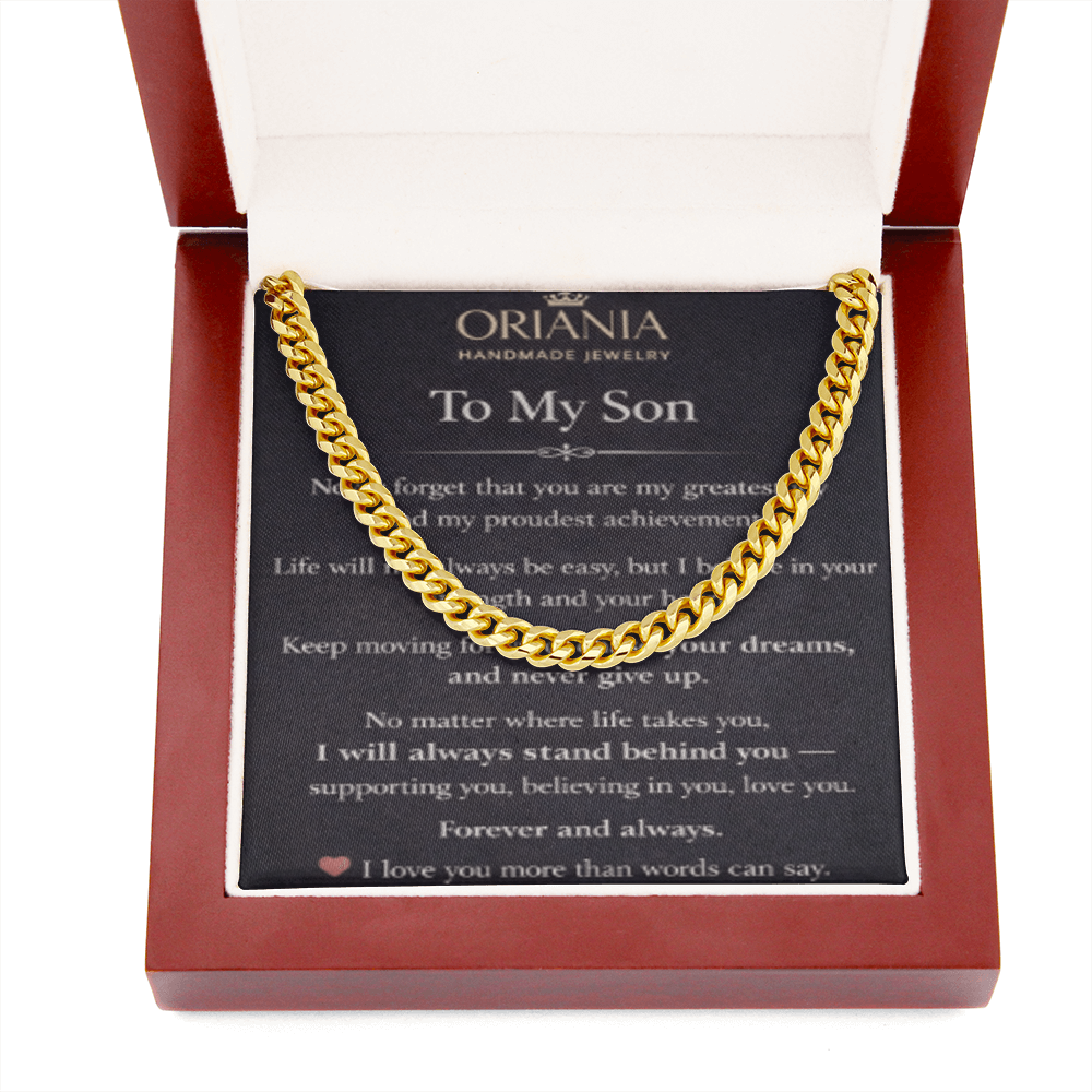 Oriania Cuban Link Chain for Son – A Powerful Symbol of Love & Pride