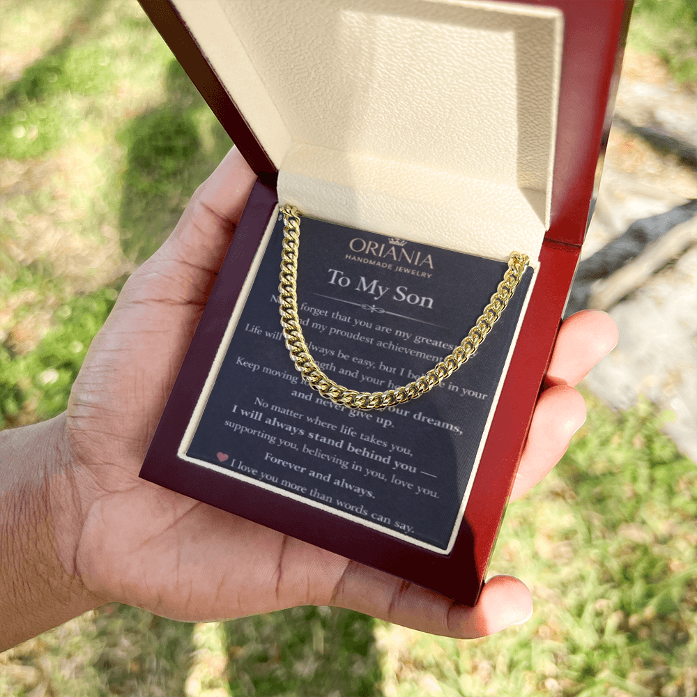 Oriania Cuban Link Chain for Son – A Powerful Symbol of Love & Pride