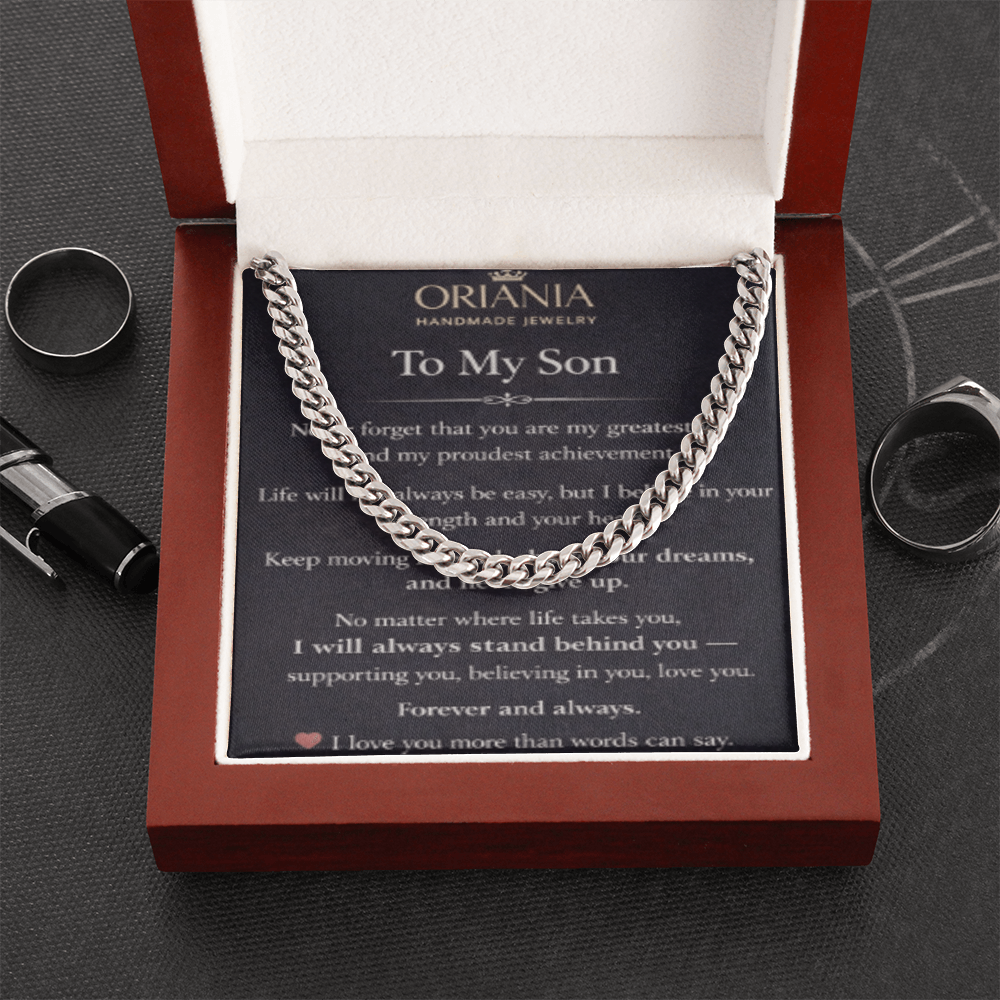 Oriania Cuban Link Chain for Son – A Powerful Symbol of Love & Pride