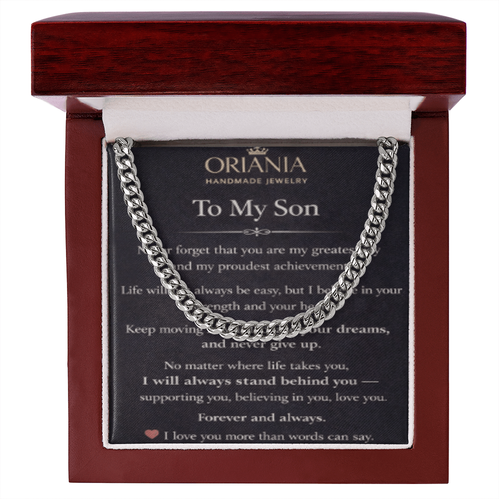 Oriania Cuban Link Chain for Son – A Powerful Symbol of Love & Pride