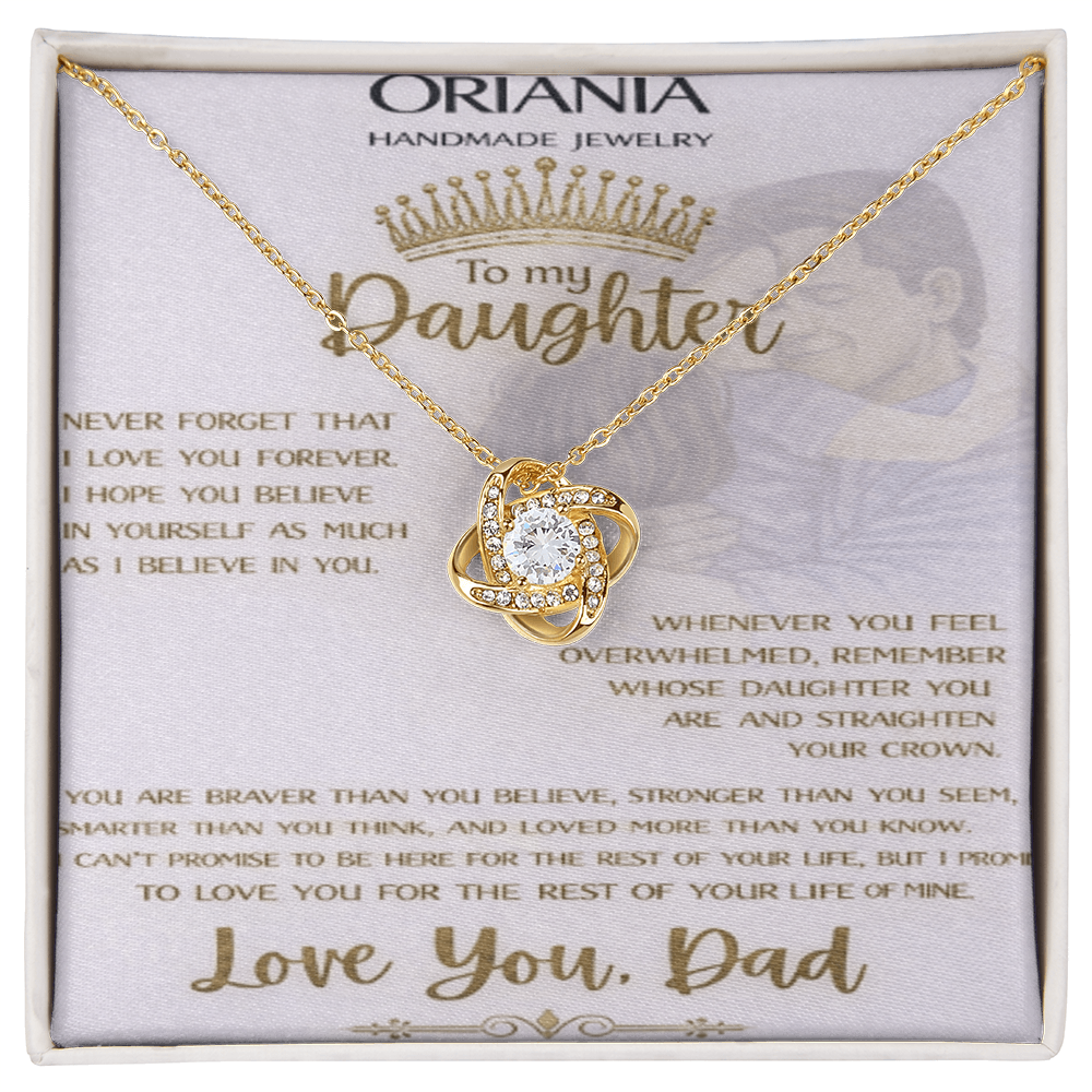 Oriania Love Knot Necklace – Meaningful Gift for Daughter from Dad