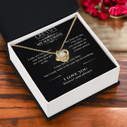 🔥 ORIANIA Love Knot Necklace – Romantic Gift For My Soulmate