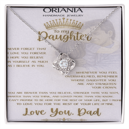 Oriania Love Knot Necklace – Meaningful Gift for Daughter from Dad