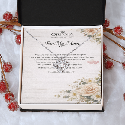 Oriania Love Knot Necklace – Heartfelt Gift for Mother