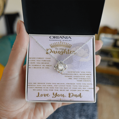 Oriania Love Knot Necklace – Meaningful Gift for Daughter from Dad