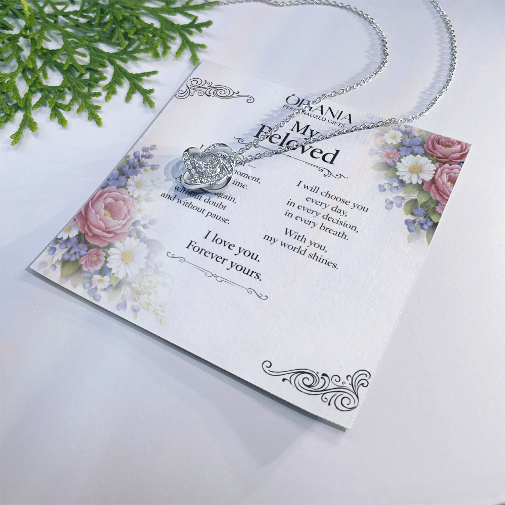 💎 Oriania – To My Beloved | Love Knot Necklace – Forever Yours