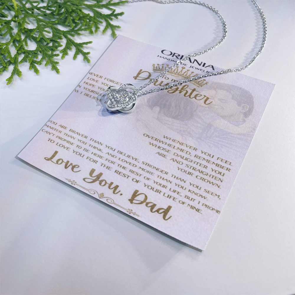 Oriania Love Knot Necklace – Meaningful Gift for Daughter from Dad