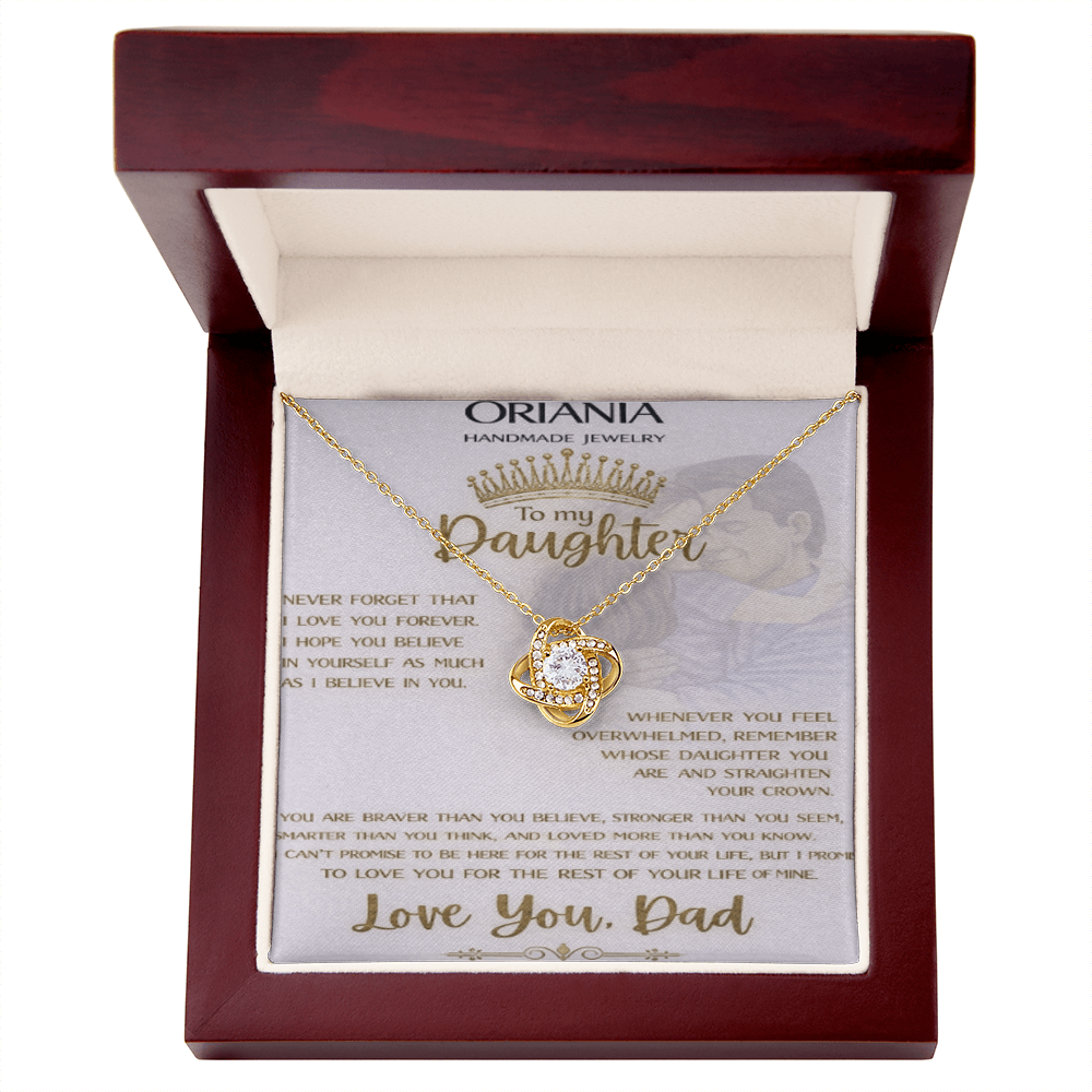 Oriania Love Knot Necklace – Meaningful Gift for Daughter from Dad