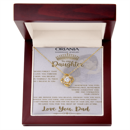 Oriania Love Knot Necklace – Meaningful Gift for Daughter from Dad