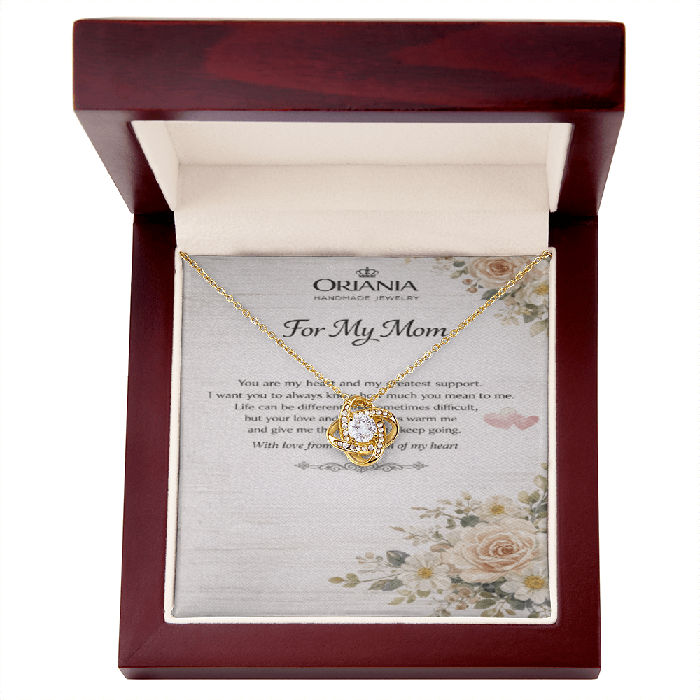 Oriania Love Knot Necklace – Heartfelt Gift for Mother