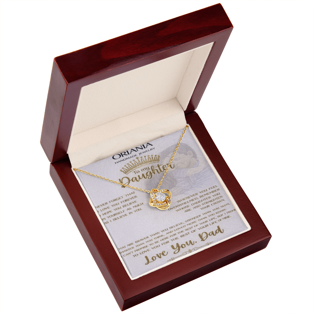 Oriania Love Knot Necklace – Meaningful Gift for Daughter from Dad