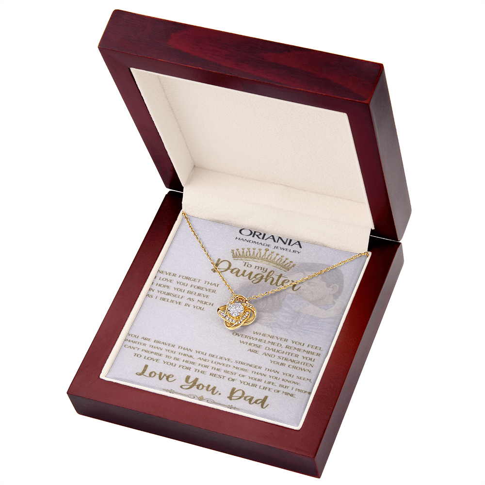 Oriania Love Knot Necklace – Meaningful Gift for Daughter from Dad