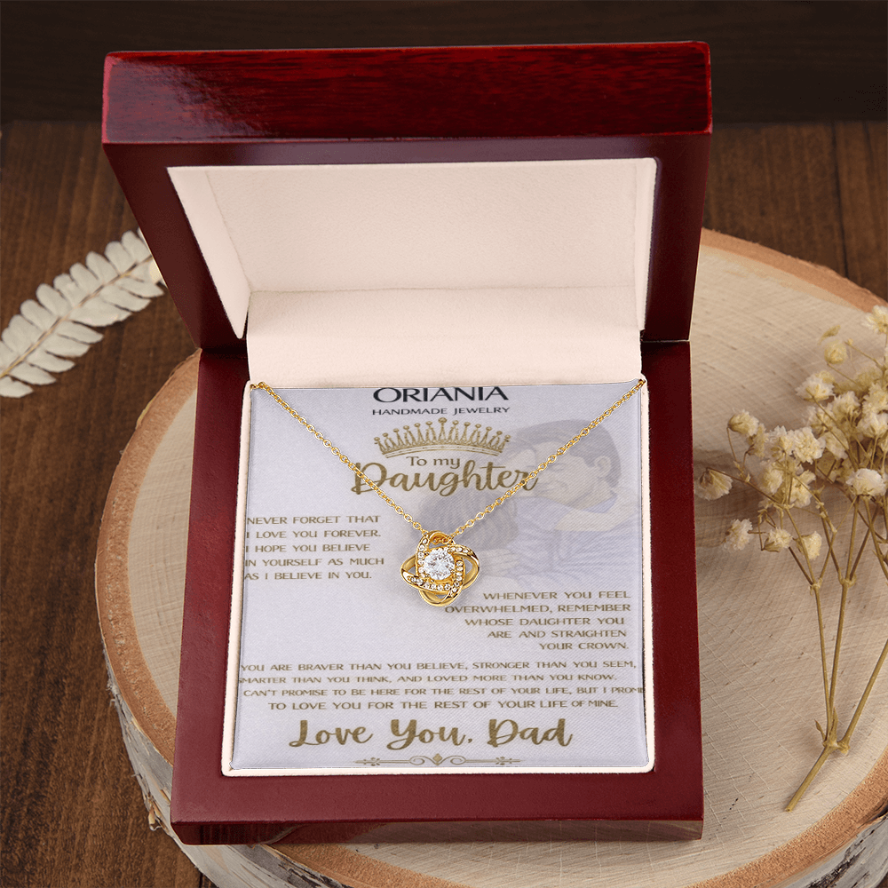 Oriania Love Knot Necklace – Meaningful Gift for Daughter from Dad