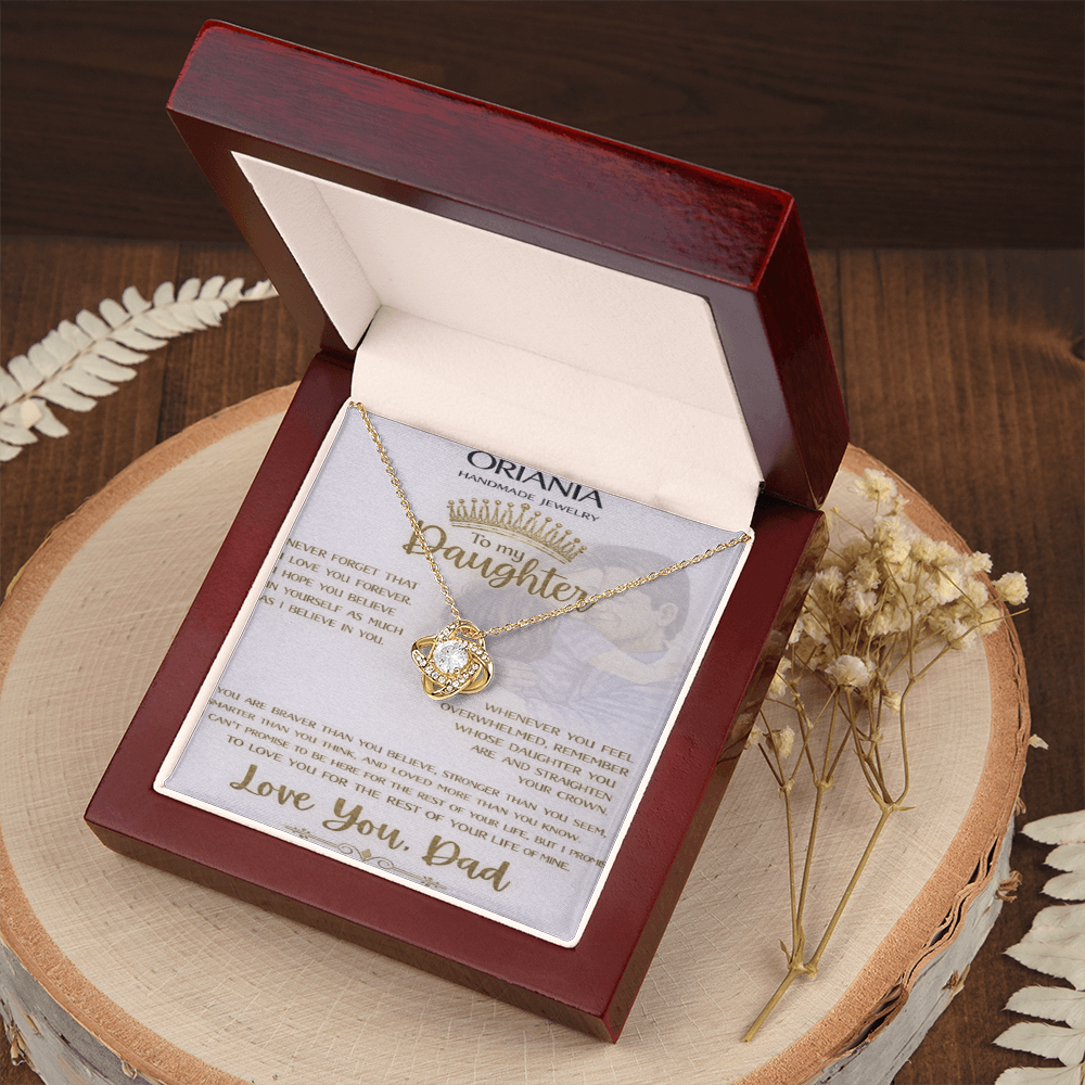 Oriania Love Knot Necklace – Meaningful Gift for Daughter from Dad