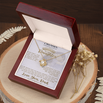 Oriania Love Knot Necklace – Meaningful Gift for Daughter from Dad