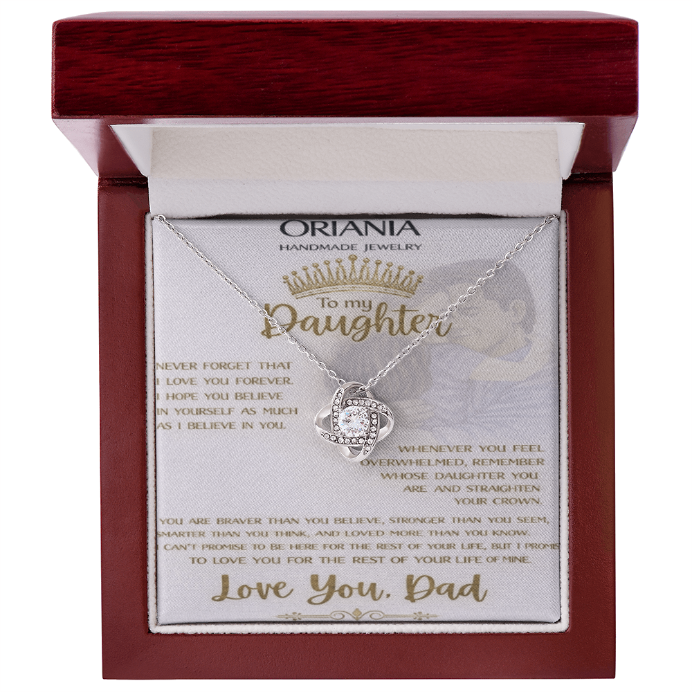 Oriania Love Knot Necklace – Meaningful Gift for Daughter from Dad