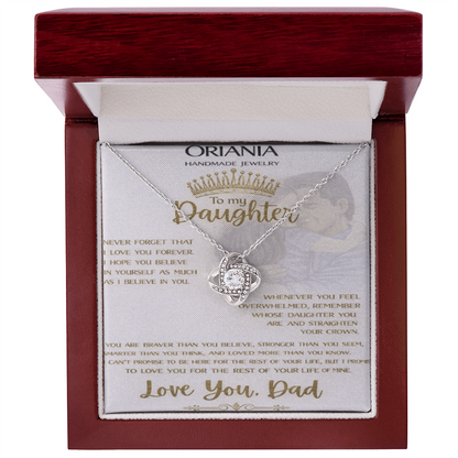 Oriania Love Knot Necklace – Meaningful Gift for Daughter from Dad