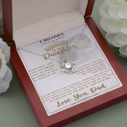 Oriania Love Knot Necklace – Meaningful Gift for Daughter from Dad