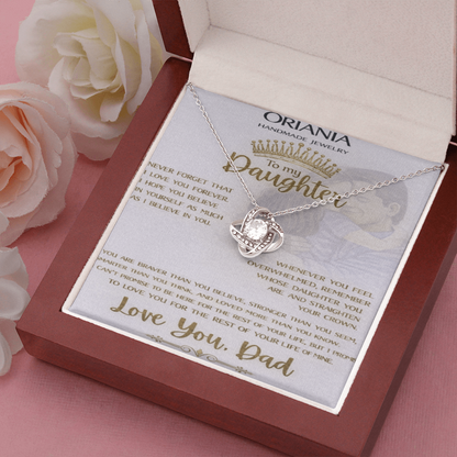 Oriania Love Knot Necklace – Meaningful Gift for Daughter from Dad