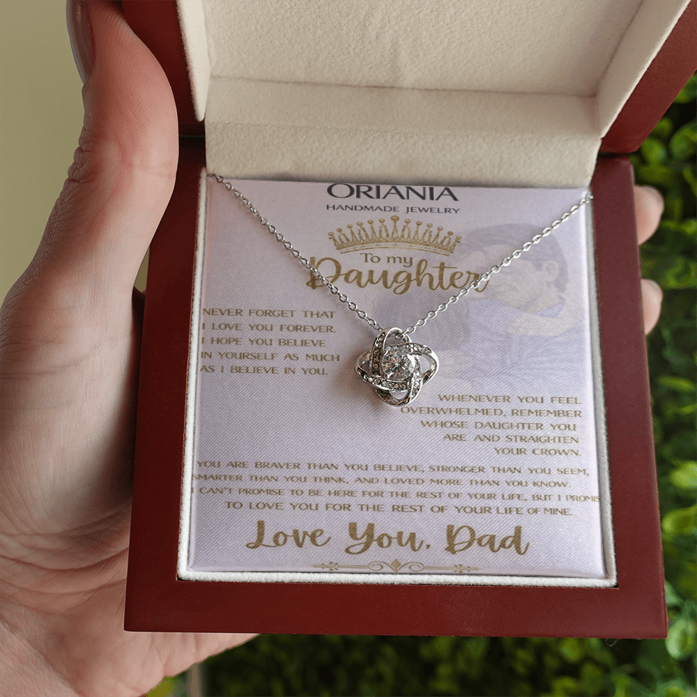 Oriania Love Knot Necklace – Meaningful Gift for Daughter from Dad