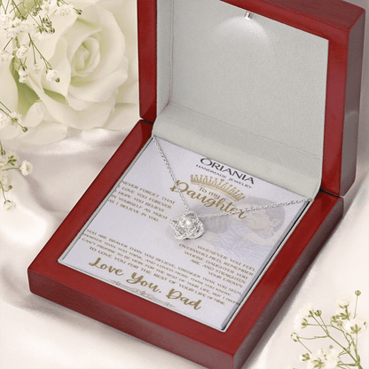 Oriania Love Knot Necklace – Meaningful Gift for Daughter from Dad