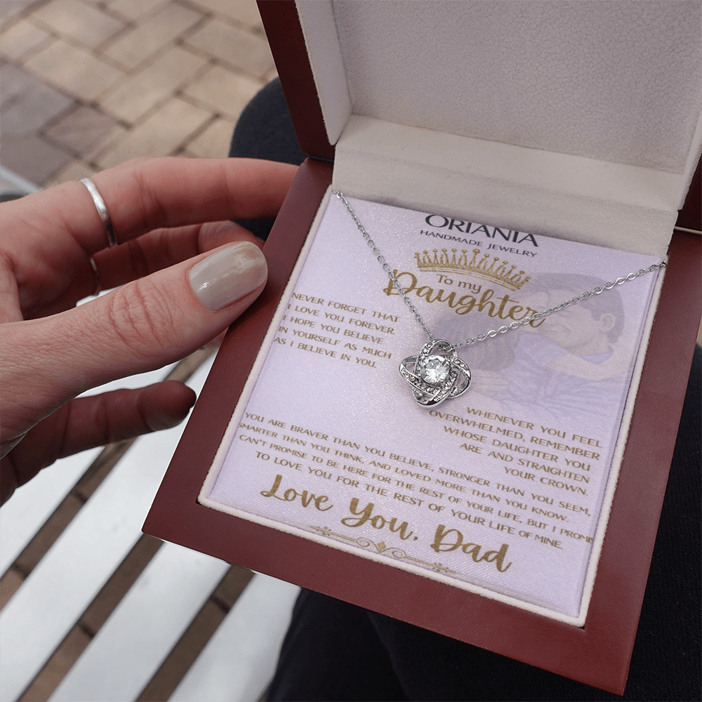 Oriania Love Knot Necklace – Meaningful Gift for Daughter from Dad