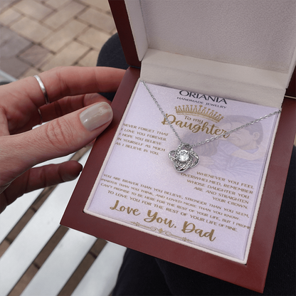 Oriania Love Knot Necklace – Meaningful Gift for Daughter from Dad