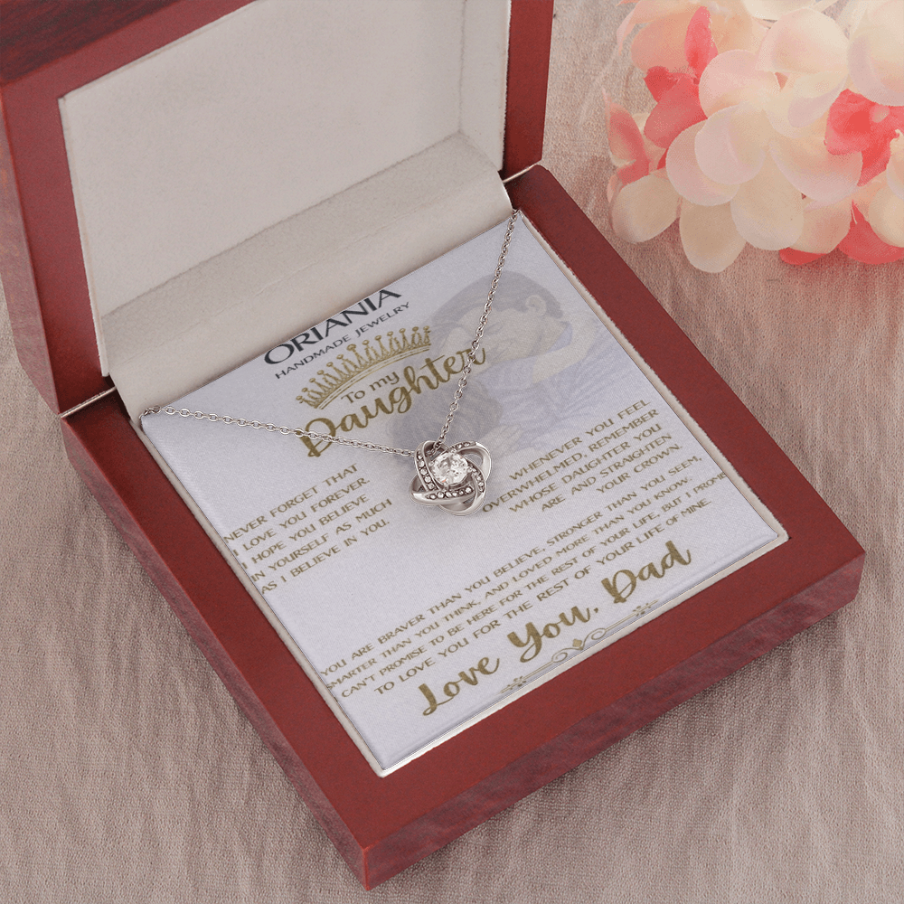 Oriania Love Knot Necklace – Meaningful Gift for Daughter from Dad