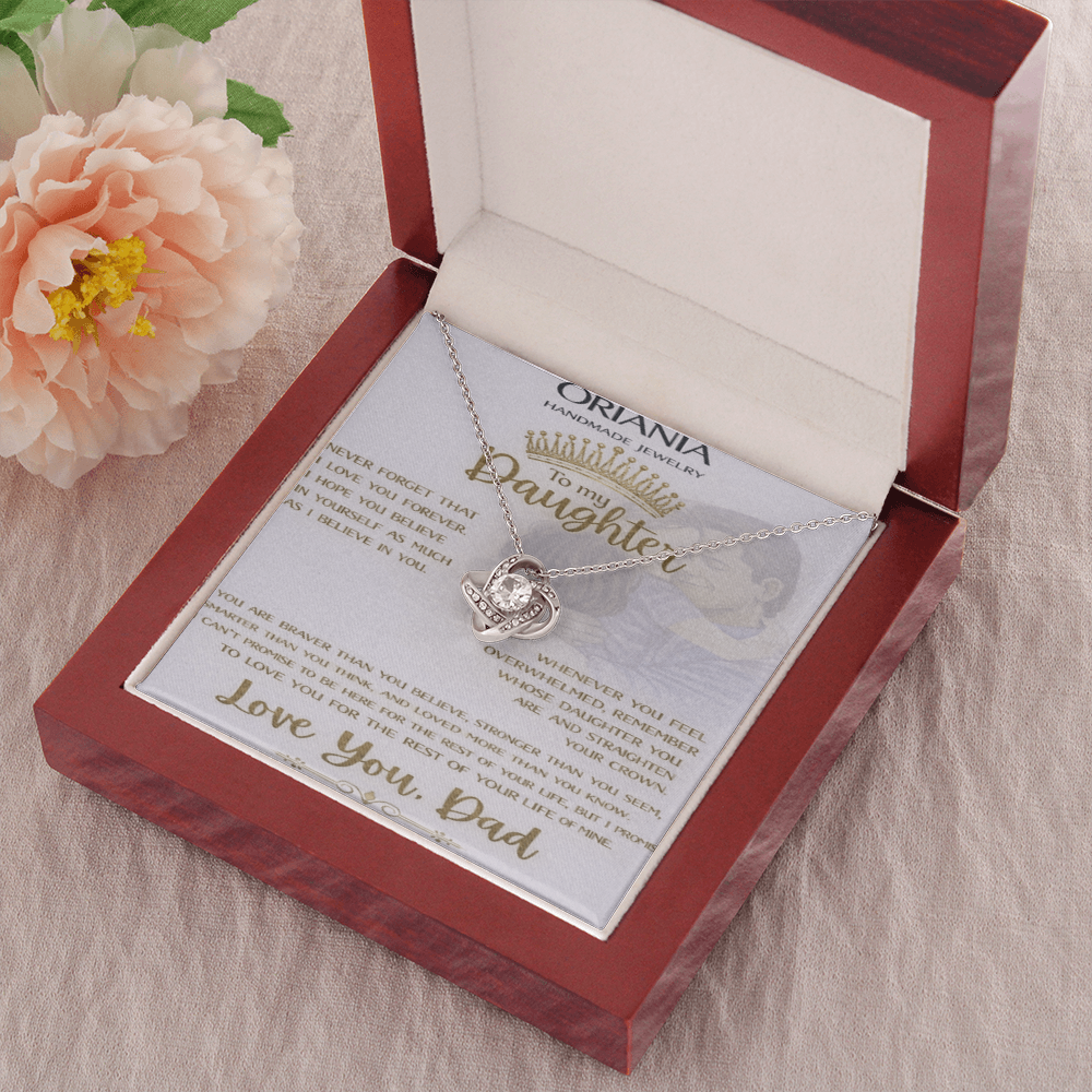 Oriania Love Knot Necklace – Meaningful Gift for Daughter from Dad