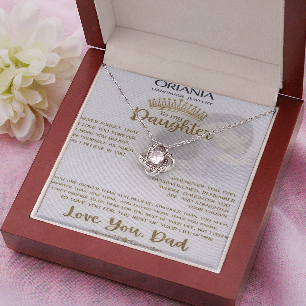 Oriania Love Knot Necklace – Meaningful Gift for Daughter from Dad