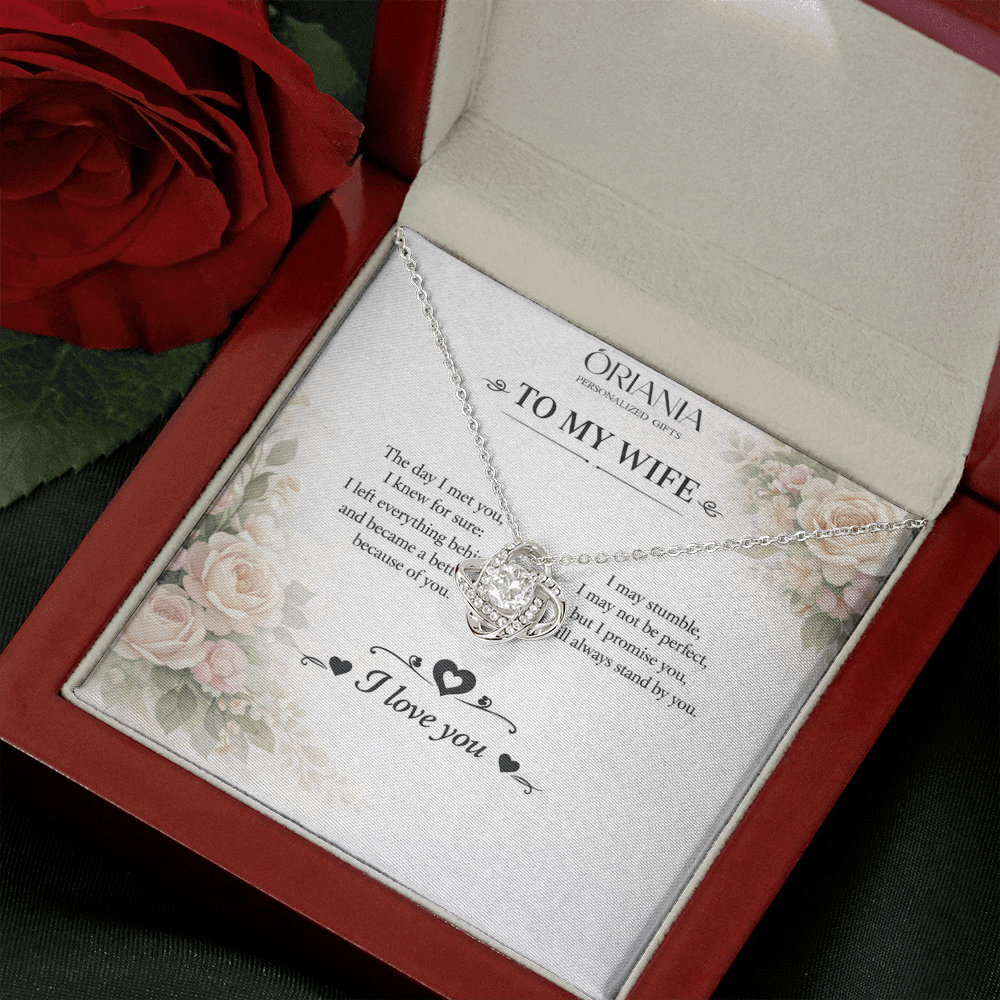 💎 Oriania – To My ًWife | Love Knot Necklace – Forever Yours