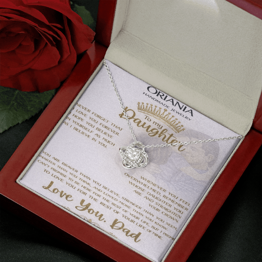 Oriania Love Knot Necklace – Meaningful Gift for Daughter from Dad