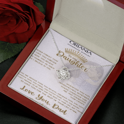 Oriania Love Knot Necklace – Meaningful Gift for Daughter from Dad
