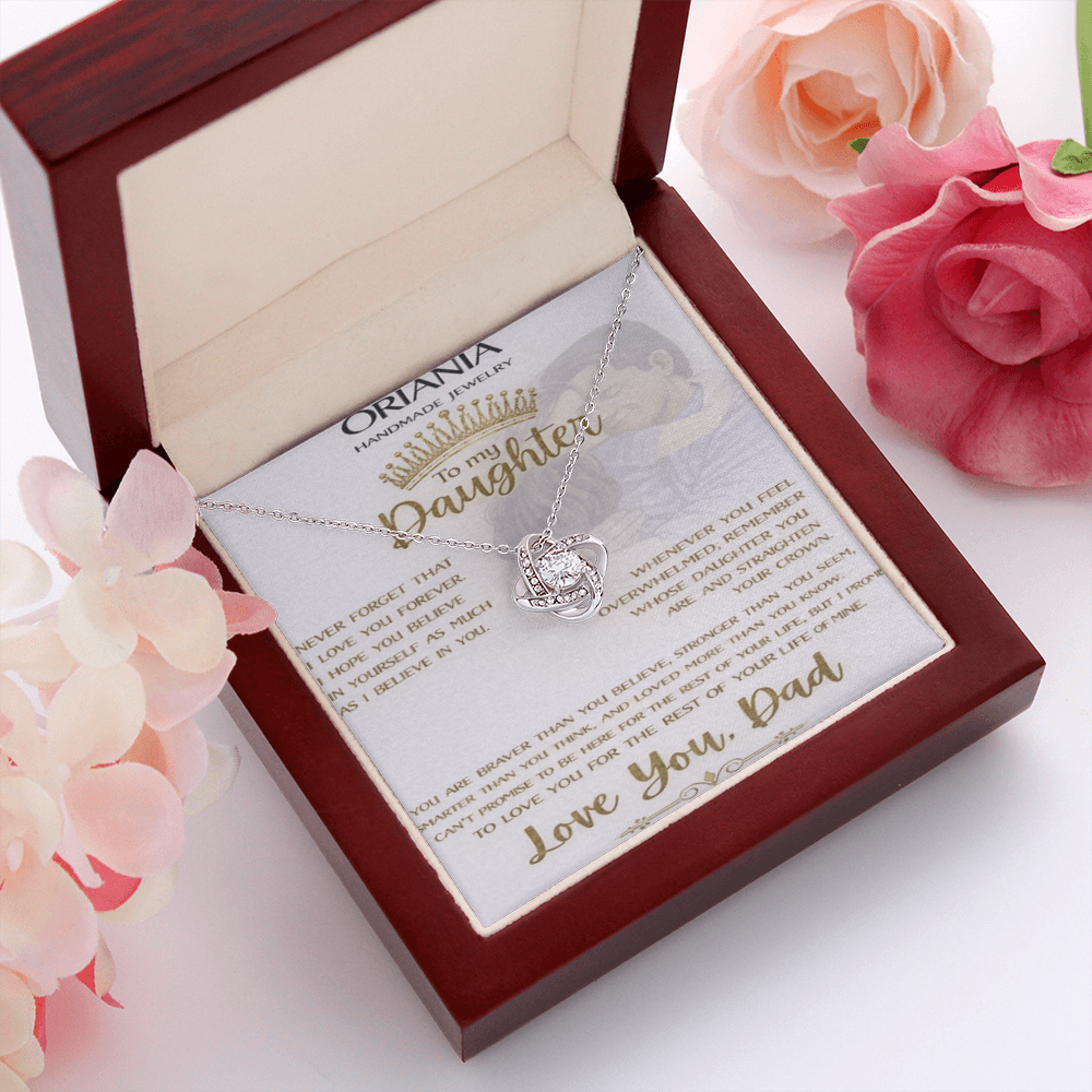 Oriania Love Knot Necklace – Meaningful Gift for Daughter from Dad