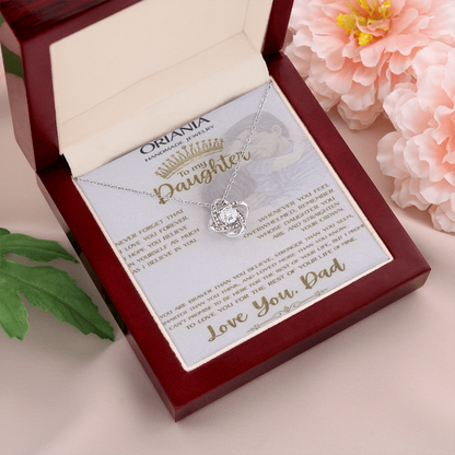 Oriania Love Knot Necklace – Meaningful Gift for Daughter from Dad