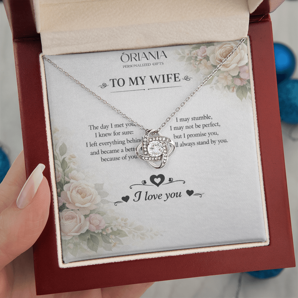 💎 Oriania – To My ًWife | Love Knot Necklace – Forever Yours