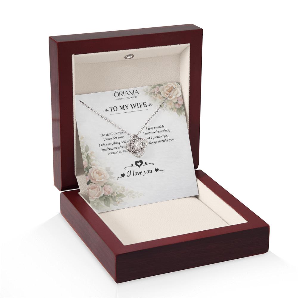 💎 Oriania – To My ًWife | Love Knot Necklace – Forever Yours