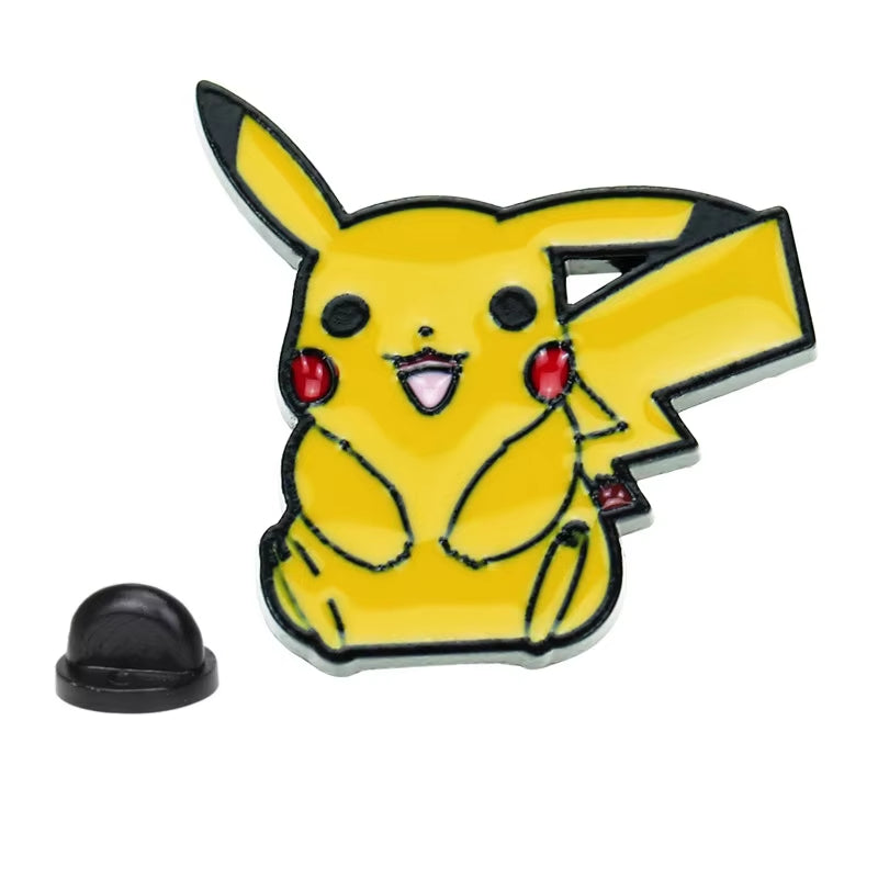 Anime Brooch Pins for Backpack Brooch Pokeball Gengar Meowth Pikachu Squirtle Cute Enamel Pin Kids Gift Accessories